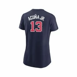 Cheapest 👏 Nike 👩 Women's Navy Ronald Acuna Jr. Atlanta Braves Name Number T-shirt 🎉 -Outlet Nike Store unnamed file 2038