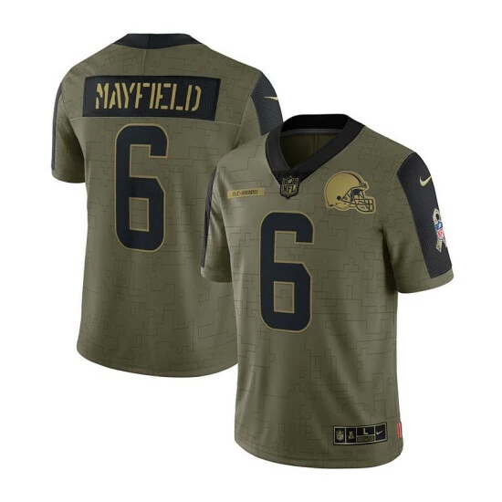 Best Sale ๐ Nike Men's Baker Mayfield Olive Cleveland Browns 2021 Salute To Service Limited Player Jersey ๐ 3 Best Sale ๐ Nike Men's Baker Mayfield Olive Cleveland Browns 2021 Salute To Service Limited Player Jersey ๐