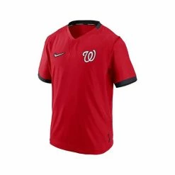 Wholesale 🤩 Nike Men's Red, Navy Washington Nationals Authentic Collection Short Sleeve Hot Pullover Jacket 🔔 -Outlet Nike Store unnamed file 2079