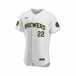 Outlet 🔔 Nike Men's Christian Yelich White Milwaukee Brewers Alternate Authentic Player Jersey ✔️ -Outlet Nike Store unnamed file 2096