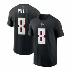 Best deal 😍 Nike Men's Kyle Pitts Black Atlanta Falcons 2021 NFL Draft First Round Pick Player Name And Number T-shirt ✔️
