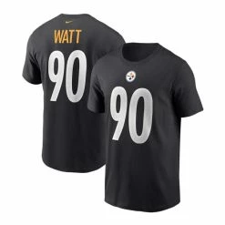 Deals ⭐ Nike Men's T.J. Watt Black Pittsburgh Steelers Name And Number T-shirt ⭐