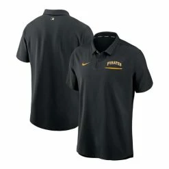 Discount 🎁 Nike Men's Black Pittsburgh Pirates Authentic Collection Performance Polo 👕 Shirt 😉