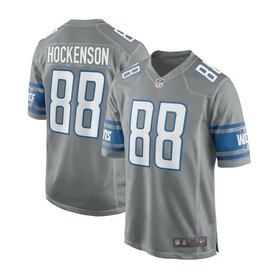 Brand new โ Nike Men's T.J. Hockenson Silver Detroit Lions Game Jersey Silver-tone ๐ 3 Brand new โ Nike Men's T.J. Hockenson Silver Detroit Lions Game Jersey Silver-tone ๐