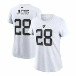 Buy ๐ Nike ๐ฉ Women's Josh Jacobs White Las Vegas Raiders Name Number T-shirt ๐ฅฐ