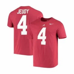 Deals 🤩 Nike Men's Jerry Jeudy Crimson Alabama Crimson Tide Name Number Alumni T-shirt 🎁
