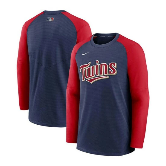 Coupon โ๏ธ Nike Men's Navy, Red Minnesota Twins Authentic Collection Pregame Performance Raglan Pullover Sweatshirt ๐ 3 Coupon โ๏ธ Nike Men's Navy, Red Minnesota Twins Authentic Collection Pregame Performance Raglan Pullover Sweatshirt ๐
