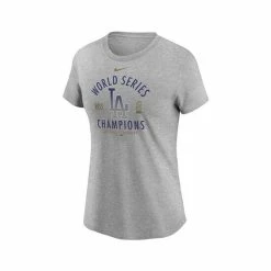 Cheap 🔥 Nike 👩 Women's Heather Charcoal Los Angeles Dodgers 2020 World Series Champions T-shirt 😍 -Outlet Nike Store unnamed file 2369