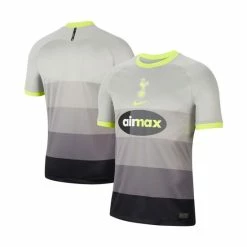 New 😍 Nike Youth Boys And 👧 Girls Black And Gray Tottenham Hotspur 2020/21 Fourth Stadium Air Max Replica Jersey Black, Gray 🛒