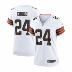 Best Pirce ✨ Nike 👩 Women's Nick Chubb White Cleveland Browns Game Jersey 👍