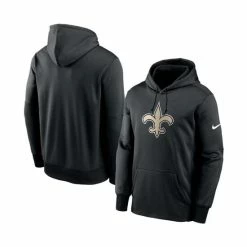 Hot Sale โค๏ธ Nike Men's Black New Orleans Saints Fan Gear Primary Logo Therma Performance Pullover Hoodie ๐