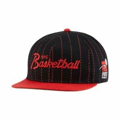 Flash Sale 🎁 Nike Men's Black, Red Sports Specialties Script Snapback Hat ✔️