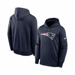 Brand new ๐ฅ Nike Men's Navy New England Patriots Fan Gear Primary Logo Performance Pullover Hoodie ๐