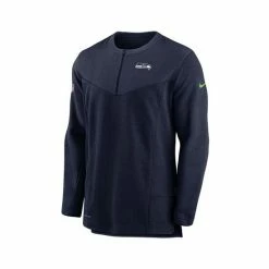 Cheapest 😍 Nike Men's College Navy Seattle Seahawks Sideline Half-Zip UV Performance Jacket ✔️ -Outlet Nike Store unnamed file 2497