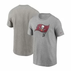 Deals 😀 Nike Men's Heathered Gray Tampa Bay Buccaneers Primary Logo T-shirt Heather Gray ⌛