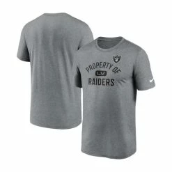 Best Pirce ๐ Nike Men's Heather Charcoal Las Vegas Raiders Property Of Legend Performance T-shirt ๐