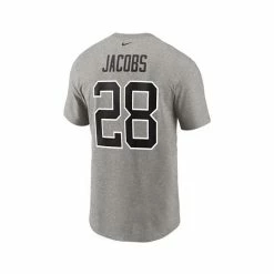 Wholesale 🌟 Nike Men's Josh Jacobs Gray Las Vegas Raiders Name And Number T-shirt 🔥 -Outlet Nike Store unnamed file 2572