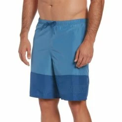 Coupon 👏 Nike Men's Split Colorblocked Packable 9 Swim Trunks Copa 🛒