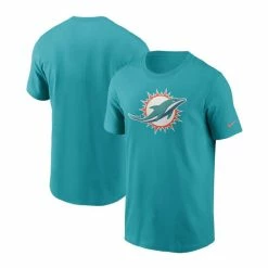 Best Pirce ⌛ Nike Men's Aqua Miami Dolphins Primary Logo T-shirt ⌛