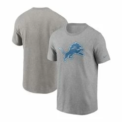 Best Sale 💯 Nike Men's Heathered Gray Detroit Lions Primary Logo T-shirt Heather Gray 🔥