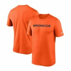 Budget 🌟 Nike Men's Orange Denver Broncos Wordmark Legend Performance T-Shirt 🔥