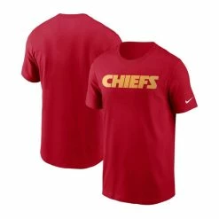Discount ✔️ Nike Men's Red Kansas City Chiefs Team Wordmark T-shirt ⭐