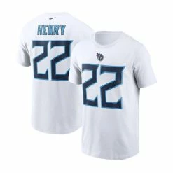 New โ๏ธ Nike Men's Derrick Henry White Tennessee Titans Name And Number T-shirt ๐