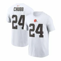 Hot Sale ๐คฉ Nike Men's Nick Chubb White Cleveland Browns Player Name And Number T-shirt ๐