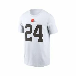 Hot Sale 🤩 Nike Men's Nick Chubb White Cleveland Browns Player Name And Number T-shirt 😍 -Outlet Nike Store unnamed file 2760
