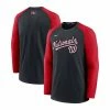 Budget 😍 Nike Men's Navy, Red Washington Nationals Authentic Collection Pregame Performance Raglan Pullover Sweatshirt 👏 -Outlet Nike Store unnamed file 2894