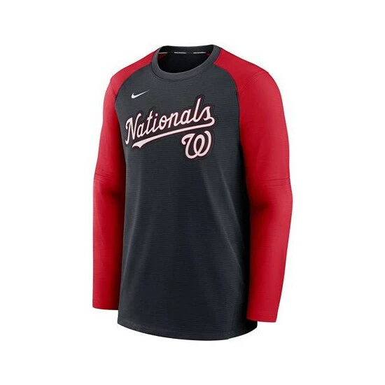 Budget ๐ Nike Men's Navy, Red Washington Nationals Authentic Collection Pregame Performance Raglan Pullover Sweatshirt ๐ 5 Budget ๐ Nike Men's Navy, Red Washington Nationals Authentic Collection Pregame Performance Raglan Pullover Sweatshirt ๐ - Image 3