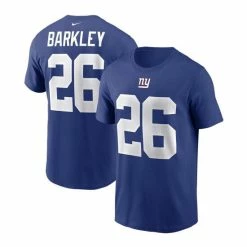 Outlet Nike Store 27 Deals ๐ Nike Men's Saquon Barkley Royal New York Giants Name And Number T-shirt ๐