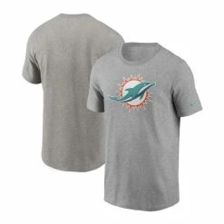 Outlet Nike Store 25 Top 10 ๐ Nike Men's Heathered Gray Miami Dolphins Primary Logo T-shirt Heather Gray ๐คฉ
