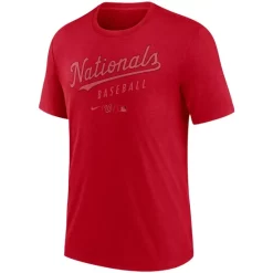 Best Sale 🤩 Nike Men's Red Washington Nationals Authentic Collection Early Work Performance Tri-Blend T-shirt 💯 -Outlet Nike Store unnamed file 318