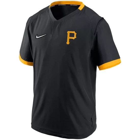 Best Sale 🎉 Nike Men's Black, Gold-Tone Pittsburgh Pirates Authentic Collection Short Sleeve Hot Pullover Jacket 🎁 6 Best Sale 🎉 Nike Men's Black, Gold-Tone Pittsburgh Pirates Authentic Collection Short Sleeve Hot Pullover Jacket 🎁 - Image 4