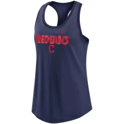 Promo 👍 Nike 👩 Women's Navy Cleveland Indians Let'S Go Racerback Performance Tank Top 😉 -Outlet Nike Store unnamed file 410