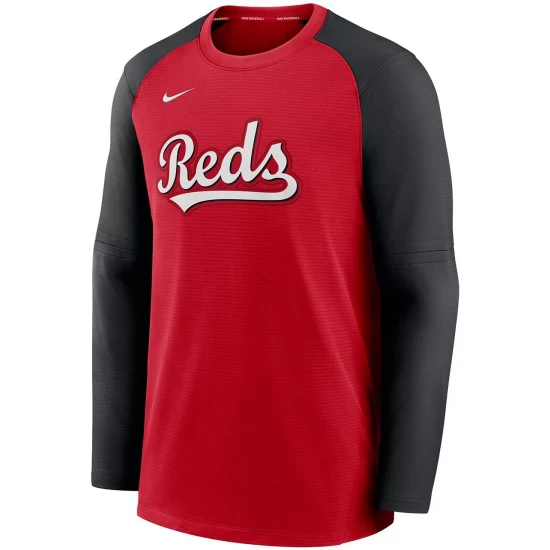 Brand new โ Nike Men's Red, Black Cincinnati Reds Authentic Collection Pregame Performance Raglan Pullover Sweatshirt ๐ฏ 6 Brand new โ Nike Men's Red, Black Cincinnati Reds Authentic Collection Pregame Performance Raglan Pullover Sweatshirt ๐ฏ - Image 4