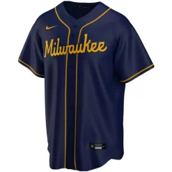 Deals 👏 Nike Men's Christian Yelich Navy Milwaukee Brewers Alternate Replica Player Jersey 🎁 -Outlet Nike Store unnamed file 572