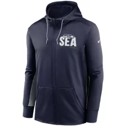 Brand new 🔔 Nike Men's College Navy, Gray Seattle Seahawks Mascot Performance Full-Zip Hoodie 🛒 -Outlet Nike Store unnamed file 667