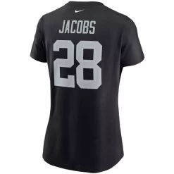 Brand new 💯 Nike 👩 Women's Josh Jacobs Black Las Vegas Raiders Name Number T-shirt 🎁 -Outlet Nike Store unnamed file 699