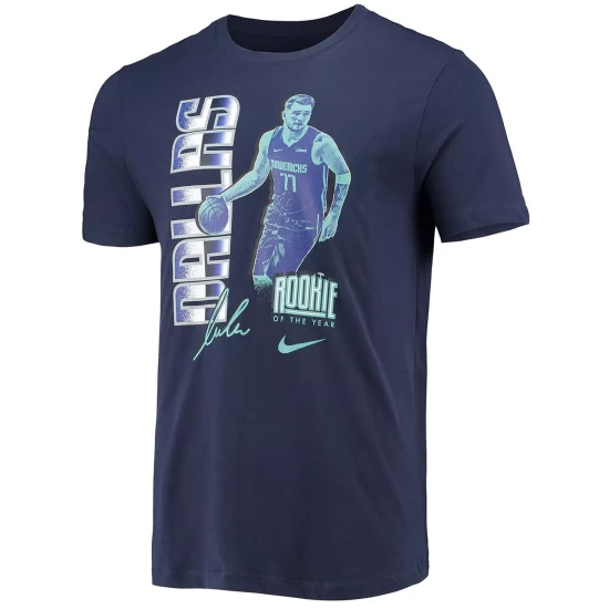 Budget โ Nike Men's Luka Doncic Navy Dallas Mavericks Select Series Rookie Of The Year Name And Number T-shirt ๐งจ 6 Budget โ Nike Men's Luka Doncic Navy Dallas Mavericks Select Series Rookie Of The Year Name And Number T-shirt ๐งจ - Image 4