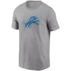 Best Sale 💯 Nike Men's Heathered Gray Detroit Lions Primary Logo T-shirt Heather Gray 🔥 -Outlet Nike Store unnamed file 835