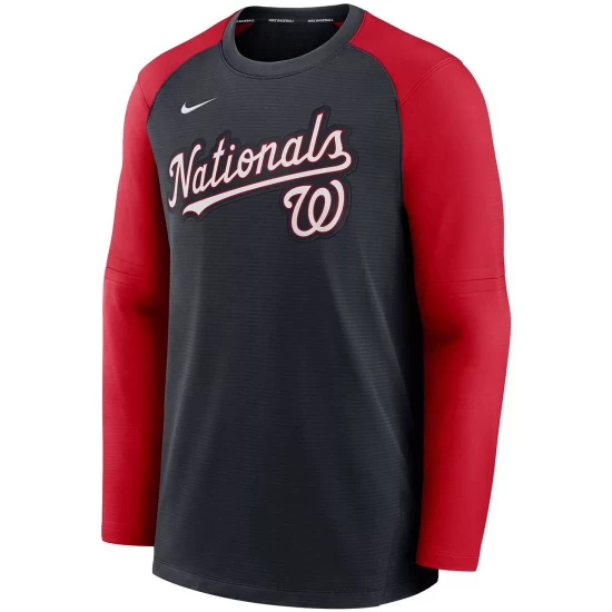 Budget ๐ Nike Men's Navy, Red Washington Nationals Authentic Collection Pregame Performance Raglan Pullover Sweatshirt ๐ 6 Budget ๐ Nike Men's Navy, Red Washington Nationals Authentic Collection Pregame Performance Raglan Pullover Sweatshirt ๐ - Image 4