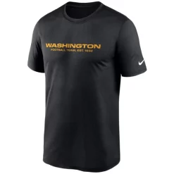 Best Pirce 😍 Nike Men's Black Washington Football Team Logo Essential Legend Team Performance T-Shirt 👏 -Outlet Nike Store unnamed file 922