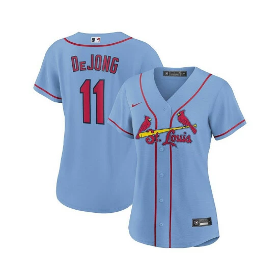 Promo โค๏ธ Nike ๐ฉ Women's Paul Dejong Light Blue St. Louis Cardinals Alternate Replica Player Jersey โค๏ธ 3 Promo โค๏ธ Nike ๐ฉ Women's Paul Dejong Light Blue St. Louis Cardinals Alternate Replica Player Jersey โค๏ธ